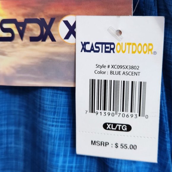 NEW XCaster Outdoor Turquoise Blue Lightweight Bermuda Shorts Size XL - Picture 9 of 15